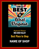 2023 Customized Best of West Virginia Award Plaque